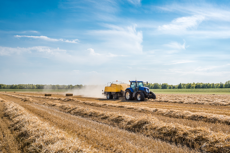 Landbrug Traktor Der Høster